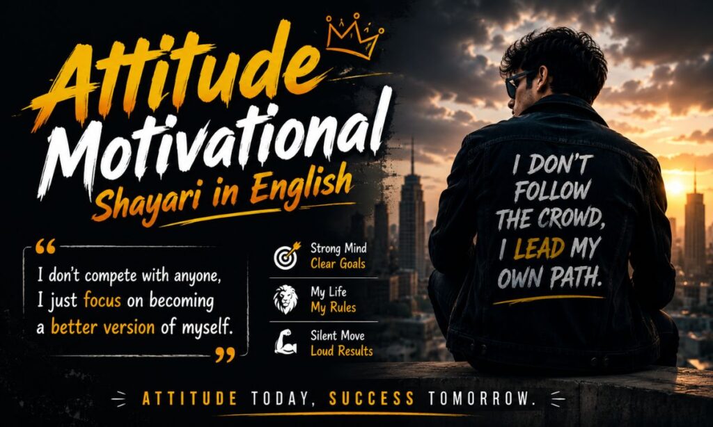 Attitude Motivational Shayari in English