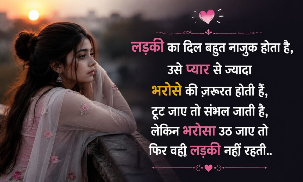 Bharosa shayari in hindi for girl