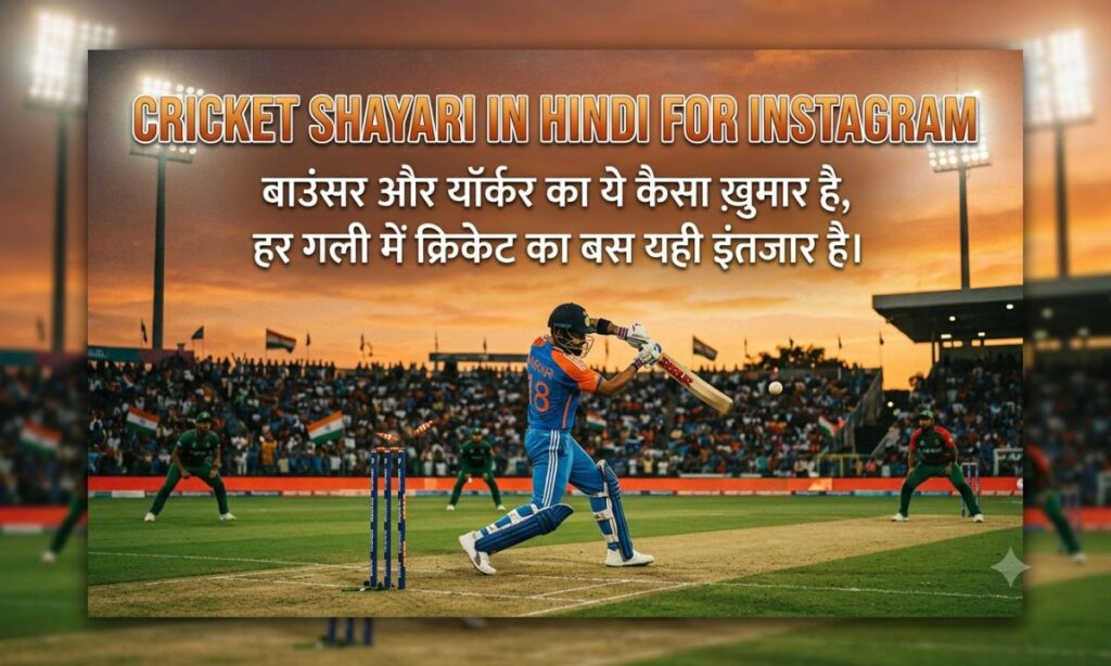Cricket shayari in hindi for instagram