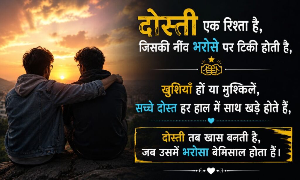 Dosti Bharosa Shayari