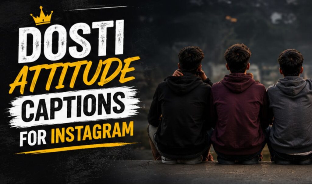 Dosti attitude captions for Instagram