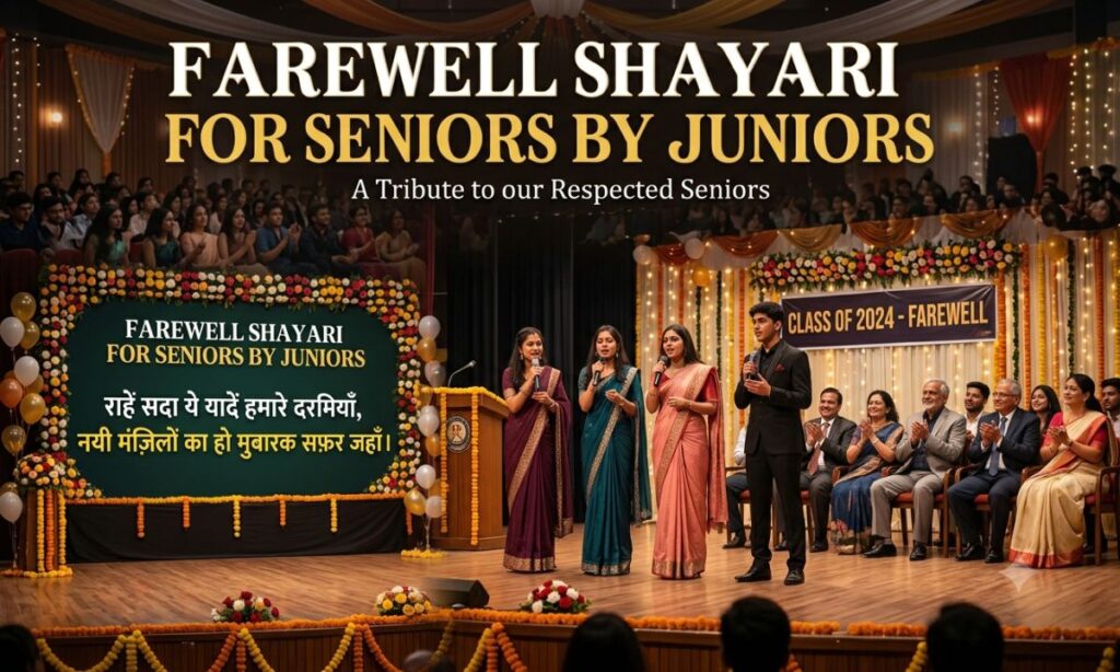 Farewell Shayari for Seniors by Juniors