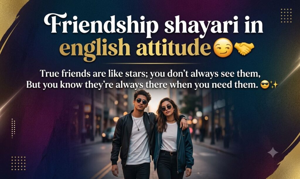 Friendship shayari in english attitude
