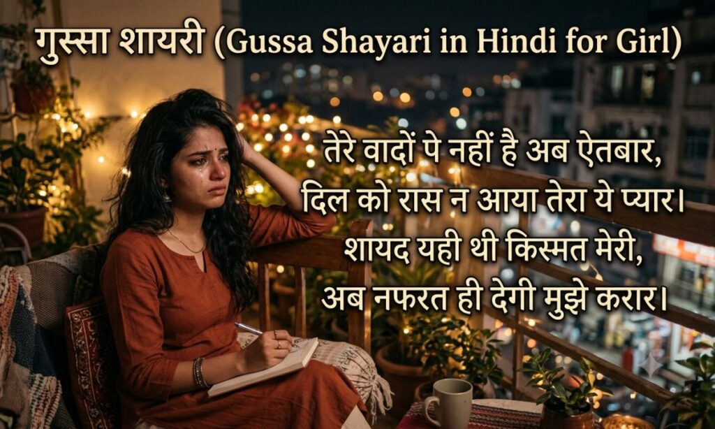 Gussa shayari in hindi for girl