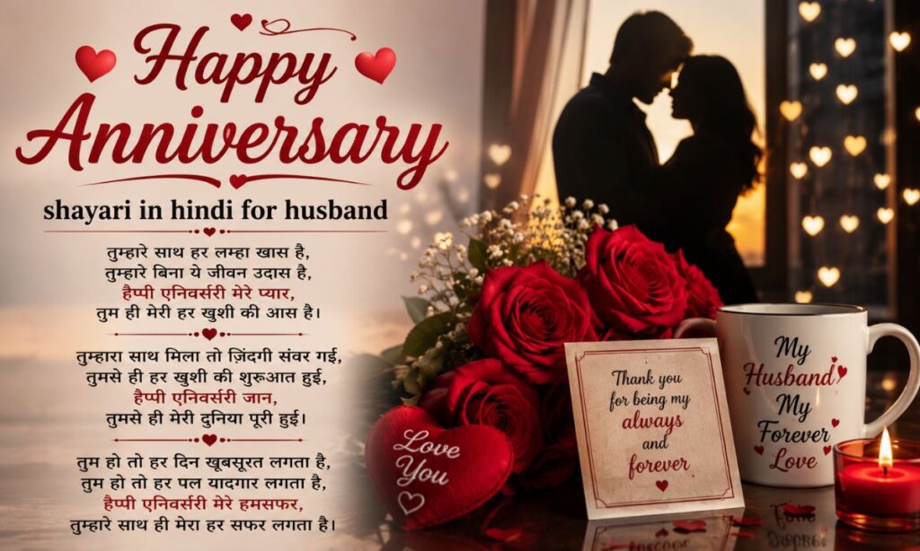 Happy anniversary shayari in hindi for husband