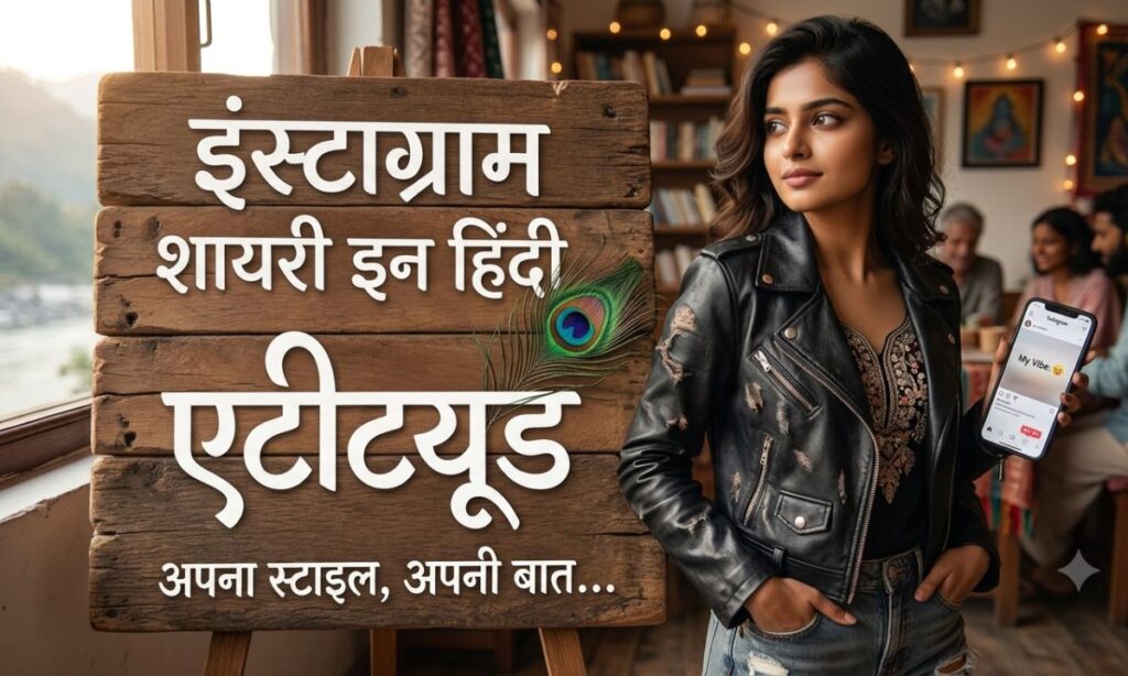 Instagram shayari in hindi attitude
