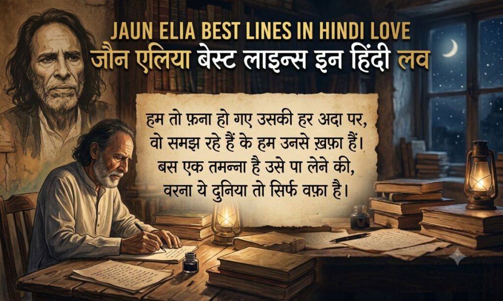 Jaun elia best lines in hindi love