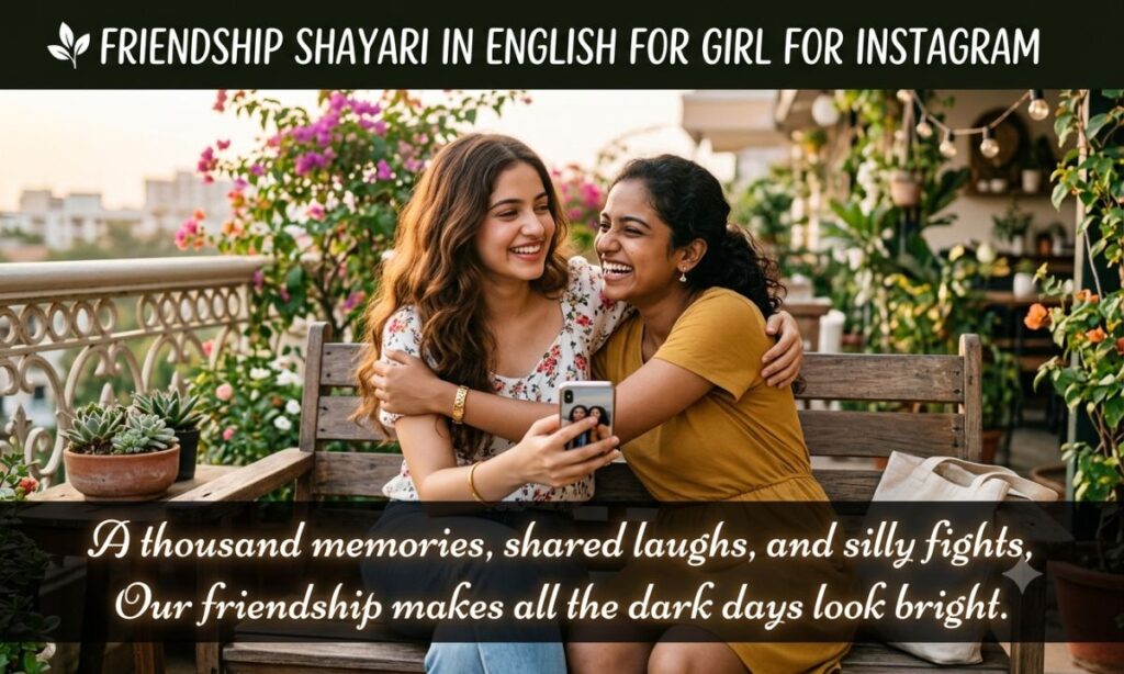 friendship shayari in english for girl for instagram