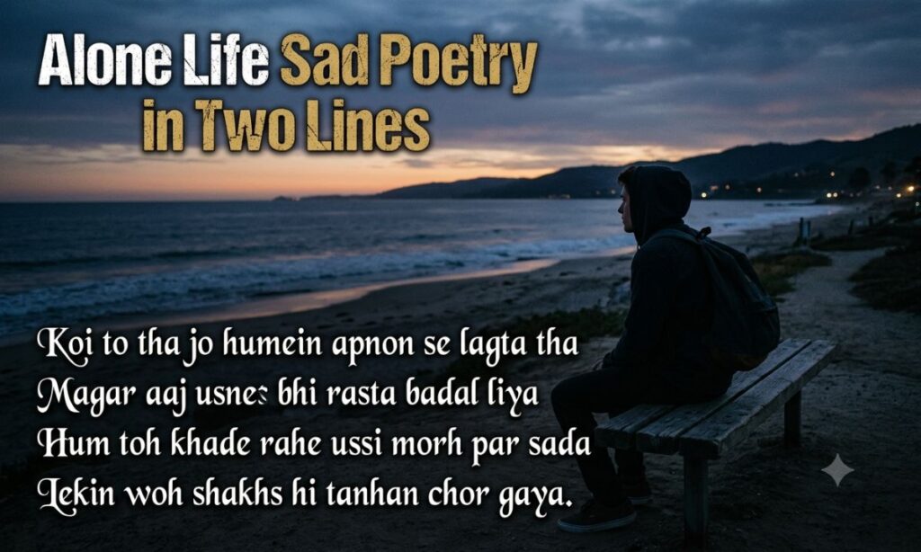Alone Life Sad Poetry in Two Lines