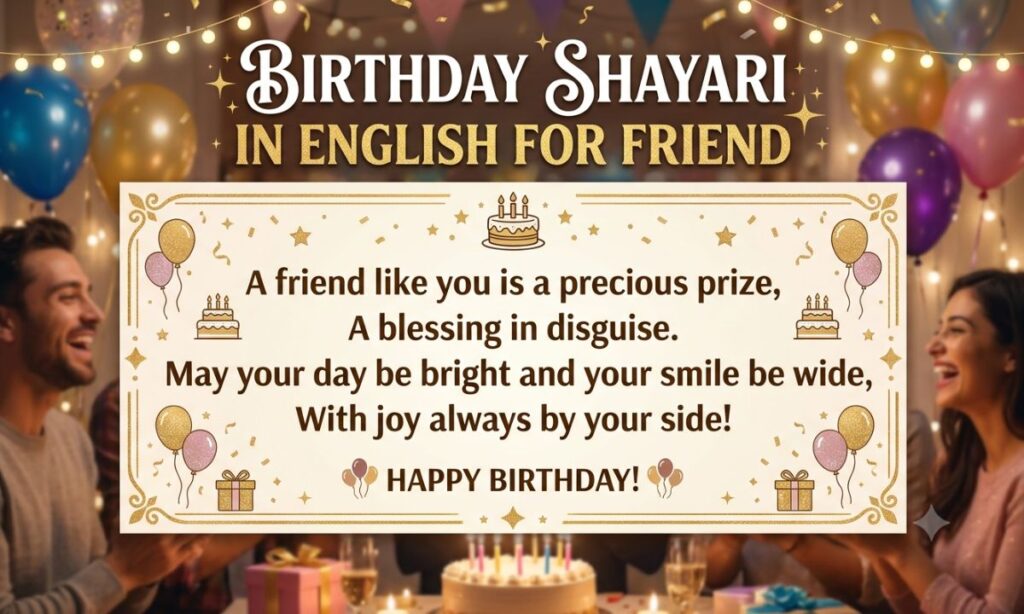 Birthday Shayari in English for Friend