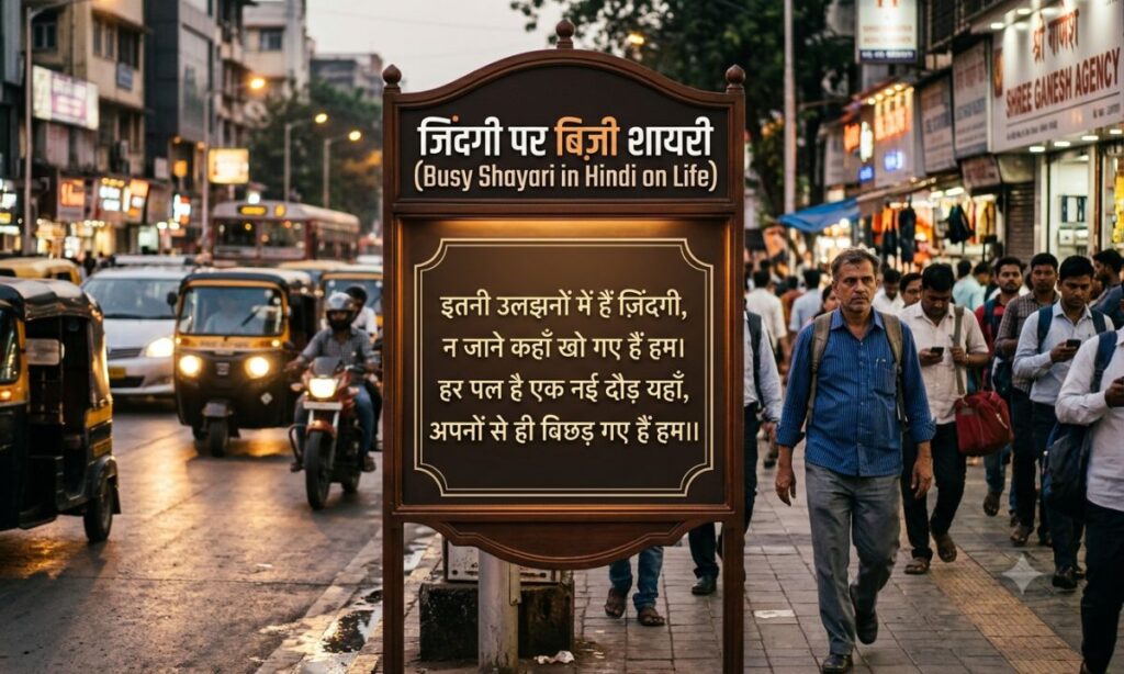 Busy Shayari in Hindi on Life
