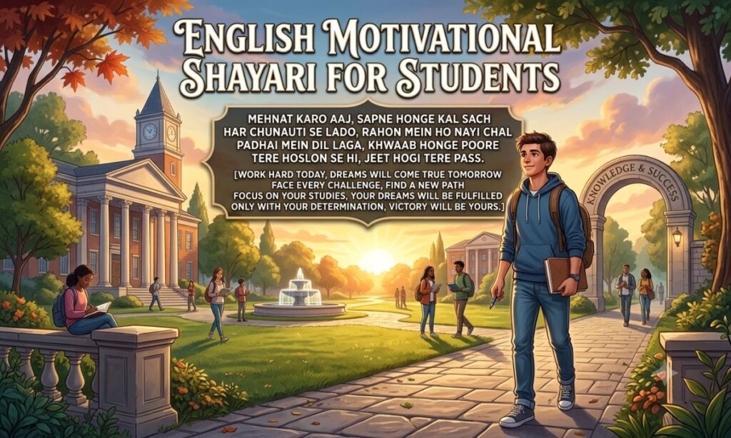 English Motivational Shayari for Students