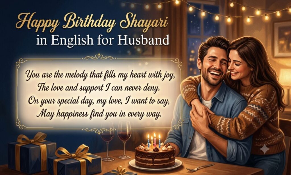 Happy Birthday Shayari in English for Husband