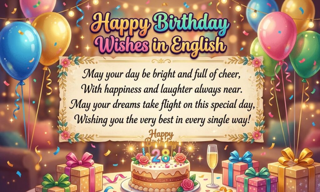 Happy Birthday Wishes in English
