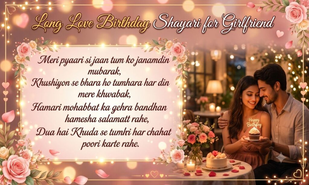 Long Love Birthday Shayari for Girlfriend
