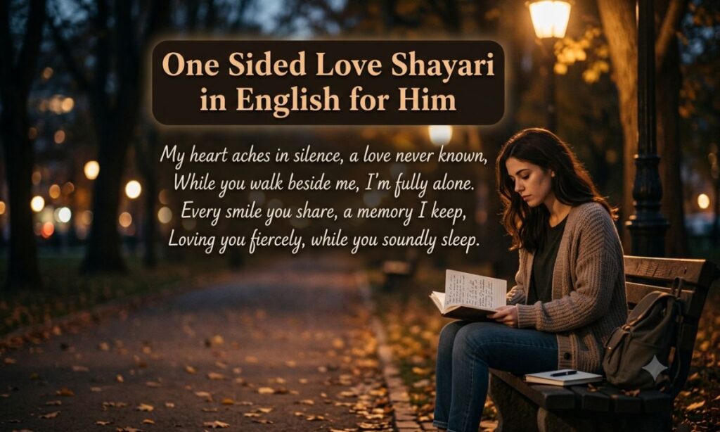 One Sided Love Shayari in English for Him