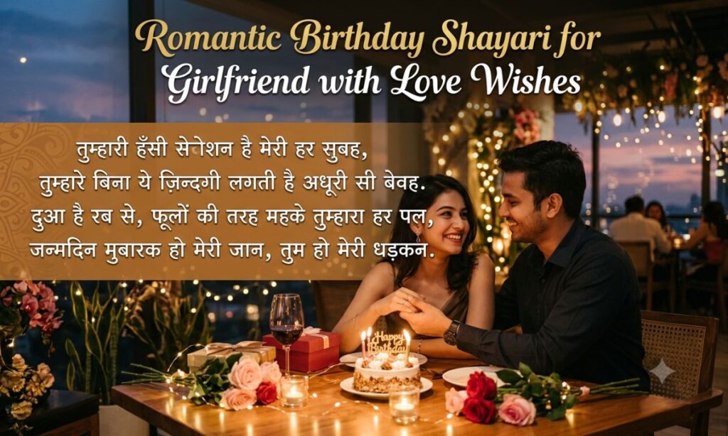Romantic Birthday Shayari for Girlfriend with Love Wishes
