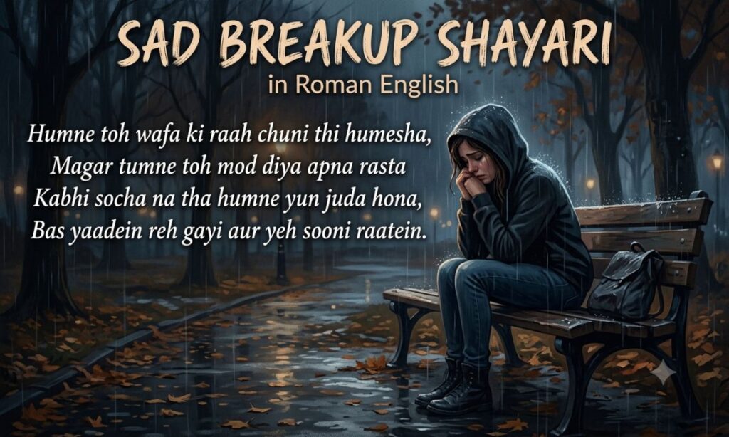 Sad Breakup Shayari in Roman English
