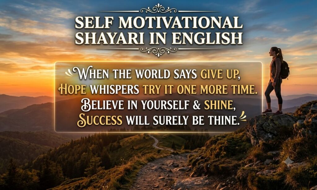 Self Motivational Shayari in English